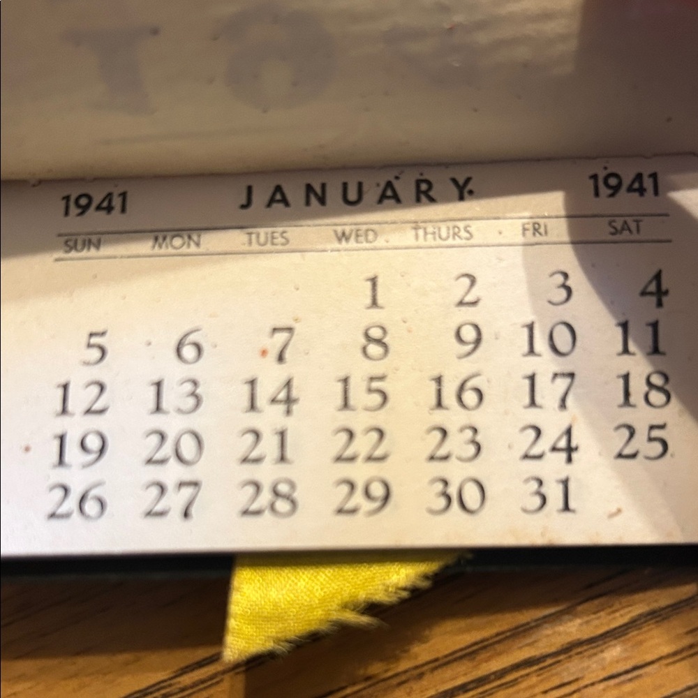 Vintage Framed Art with Thermometer and calendar from 1941 in original box - Picture 3 of 8